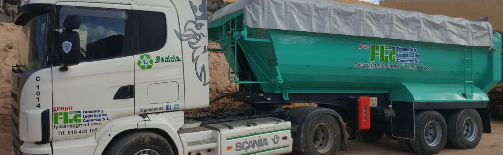 Camión con bañera - Grupo Fomento y logística de Canarias